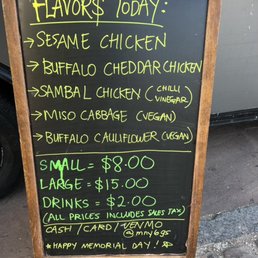 The menu