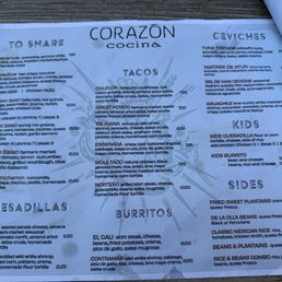 Food menu Food menu