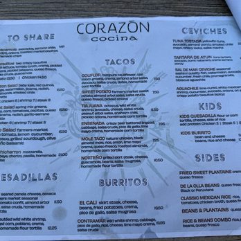 Corazon Cocina VTA - Food menu - Mexican Near Me - Ventura, California Corazon Cocina VTA - Food menu - Mexican Near Me - Ventura, California
