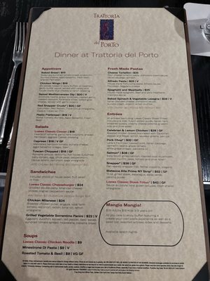 Menu photo 2 Trattoria del Porto Orlando, FL