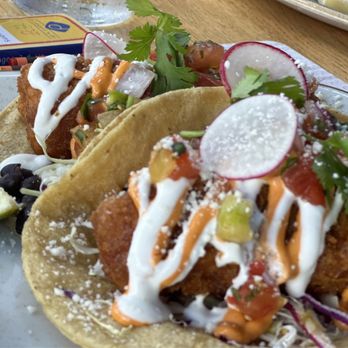 Coasterra - Blood Orange Beer Battered Fish Tacos - Mexican Near Me - San Diego, California