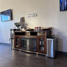 The waiting area here is Le-git Movies, coffee & snacks