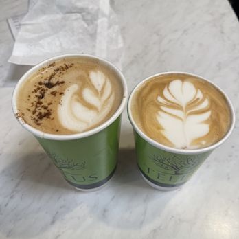 Tellus Coffee - Pistachio latte and apple butter latte - Coffee Roasteries Near Me - Walnut Creek, California