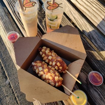 STIX - Cheese, hot dog, and potato combo topped with sugar. - Hot Dogs Near Me - San Francisco, California STIX - Cheese, hot dog, and potato combo topped with sugar. - Hot Dogs Near Me - San Francisco, California