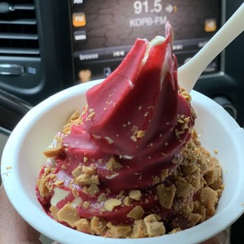 Eb & Bean - Passion fruit with raspberry shell - Ice Cream & Frozen Yogurt Near Me - Portland, Oregon