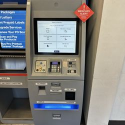 US Post Office - Self service... You can even take prepaid items here and scan the code in.