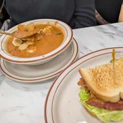 The Burger Barn - Tomato soup and BLT