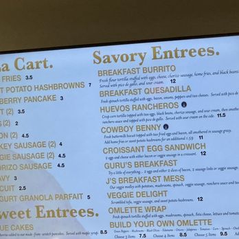 Guru’s - Menu - Try the Breakfast Burrito!!! - Cafes Near Me - Provo, Utah