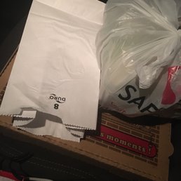 a bag of pizza and a bag of pizza