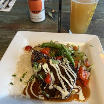 The New American Grill - Pan Seared Ahi Tuna Steak. - Burgers Near Me - Londonderry, Vermont The New American Grill - Pan Seared Ahi Tuna Steak. - Burgers Near Me - Londonderry, Vermont