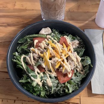 Camellias Bar & Roastery - Salad with Chicken - Coffee & Tea Near Me - Charlottesville, Virginia