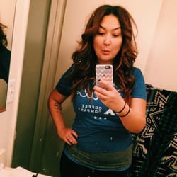 Claire Pearce Hair Extensions - 1st night - styled with curling iron and hairspray