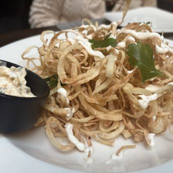 Goodnight’s Prime Steak + Spirits - Fried Onions Appetizer - Steakhouses Near Me - Healdsburg, California Goodnight’s Prime Steak + Spirits - Fried Onions Appetizer - Steakhouses Near Me - Healdsburg, California