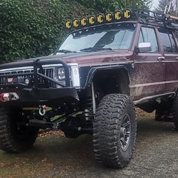Forrest's Off Road Recovery - This is our off road recovery rig. A masterfully built 1992 jeep Cherokee XJ. Equipped with all the toughest parts.