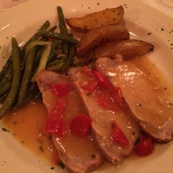 Villa Barone Hilltop Manor - Roast Pork Entree...won't Show Embarrassing Martini Glass - Caterers Near Me - Mahopac, New York