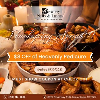 Broadway Nails & Lashes - $8 OFF Heavenly Pedicure - Nail Salons Near Me - San Antonio, Texas Broadway Nails & Lashes - $8 OFF Heavenly Pedicure - Nail Salons Near Me - San Antonio, Texas