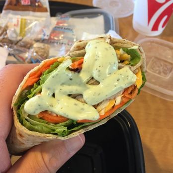 Chick-fil-A - World famous chicken wrap with light green sauce - Fast Food Near Me - Selma, North Carolina Chick-fil-A - World famous chicken wrap with light green sauce - Fast Food Near Me - Selma, North Carolina