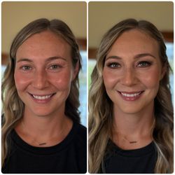 Riki Leona Brows - Before and after wedding makeup