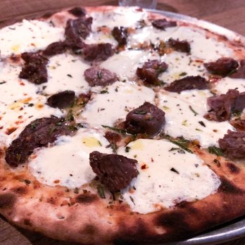 Squirrel's Pizza - Benny Blanco Royale with Leg of Lamb (white pizza) - Pizza Near Me - Savannah, Georgia Squirrel's Pizza - Benny Blanco Royale with Leg of Lamb (white pizza) - Pizza Near Me - Savannah, Georgia