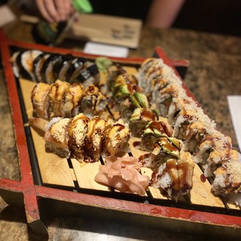 Wasabi - Dragon Roll  3 Amigo Roll Rock N' Roll - Sushi Bars Near Me - San Antonio, Texas