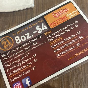Cronies Bar & Grill - They're well known for their sliders but the famous ones are only during happy hour - New American Near Me - Hilo, Hawaii Cronies Bar & Grill - They're well known for their sliders but the famous ones are only during happy hour - New American Near Me - Hilo, Hawaii