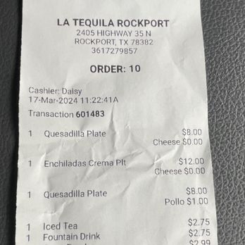 La Tequila Jalisco Restaurant - $3 for sink iced water? it's for the peanuts that were supposed to be free per the manager who refused to give his name 3/16/24 11:22am - Mexican Near Me - Rockport, Texas La Tequila Jalisco Restaurant - $3 for sink iced water? it's for the peanuts that were supposed to be free per the manager who refused to give his name 3/16/24 11:22am - Mexican Near Me - Rockport, Texas
