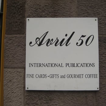 Avril 50 - a sign on the side of a building - Newspapers & Magazines Near Me - Philadelphia, Pennsylvania Avril 50 - a sign on the side of a building - Newspapers & Magazines Near Me - Philadelphia, Pennsylvania