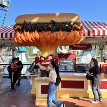 Angry Dogs - a hot dog with flames on it - Hot Dogs Near Me - Anaheim, California Angry Dogs - a hot dog with flames on it - Hot Dogs Near Me - Anaheim, California