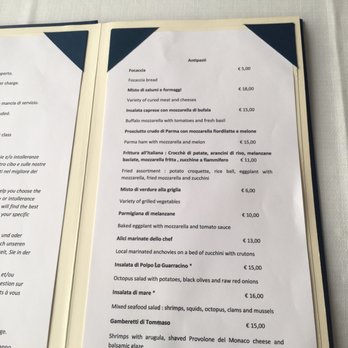 Lo Guarracino - Menu June 2017 - Italian Near Me - Positano, SA