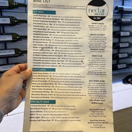 Wine list Wine list