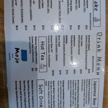 Mojo East - Menu as of 7/1/26 - Japanese Near Me - New York, New York Mojo East - Menu as of 7/1/26 - Japanese Near Me - New York, New York