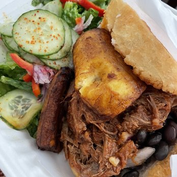 Cocina Danzon - Arepa Pabellon (requested no cheese) (Also amazing!) - Food Trucks Near Me Cocina Danzon - Arepa Pabellon (requested no cheese) (Also amazing!) - Food Trucks Near Me