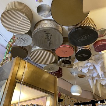 Juju's Vintage - Hat box decor on the ceiling - Used, Vintage & Consignment Near Me - Chicago, Illinois Juju's Vintage - Hat box decor on the ceiling - Used, Vintage & Consignment Near Me - Chicago, Illinois