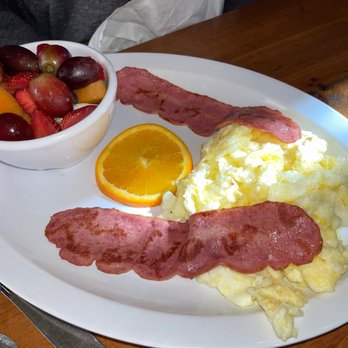 Downtown Cafe by JL - Light Breakfast Combo (2 egg whites, 2 turkey bacon, fresh fruit, whole wheat toast) - Breakfast & Brunch Near Me - Oxnard, California