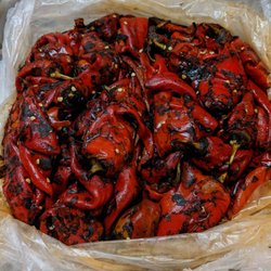 Farmers Chile Market - Roasted Red . Fresh excellent flavor.. Just peel d.seed and blend .