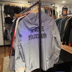 Free Parking Studio - "Free Parking" private label rain jacket/ windbreaker that was made of entirely reflective material!