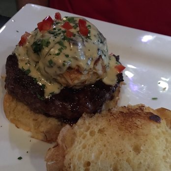 Kenny's Wood Fired Grill - Burger with crab cake...it was amazing!! - American Near Me - Dallas, Texas Kenny's Wood Fired Grill - Burger with crab cake...it was amazing!! - American Near Me - Dallas, Texas