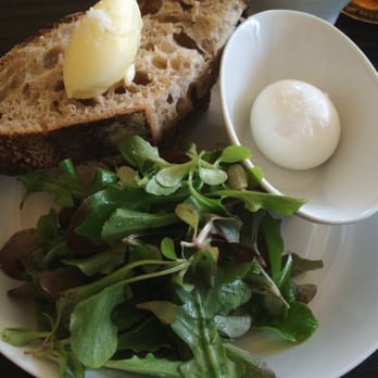 Cellar Door Provisions - Staff meal: soft cooked egg, greens and the best bread and butter - New American Near Me - Chicago, Illinois