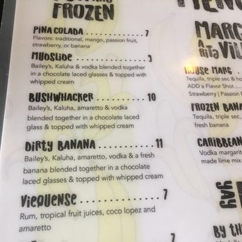 Bananas - Drink Menu - Burgers Near Me - Vieques, Puerto Rico Bananas - Drink Menu - Burgers Near Me - Vieques, Puerto Rico