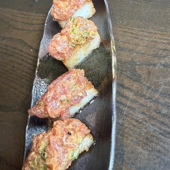 Blue Sushi Sake Grill - Crispy Rice Cake* with tuna - Sushi Bars Near Me - Omaha, Nebraska