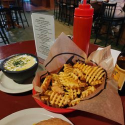 Backwoods - Waffle Fries with Queso dip