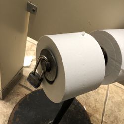 H & J Travel Center - Pad locks on the toilet paper rolls!!