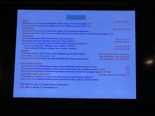 Menu photo 2 The Globe Madison, WI