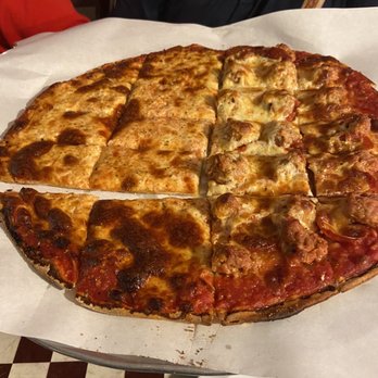 Villa Nova Pizza - 1/2 Sausage and pepperoni and 1/2 cheese - Pizza Near Me - Lockport, Illinois Villa Nova Pizza - 1/2 Sausage and pepperoni and 1/2 cheese - Pizza Near Me - Lockport, Illinois