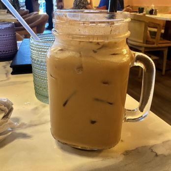 Haven Haus Cafe - 50% less sugar Iced Pumpkin Spice Latte.. so delicious - Breakfast & Brunch Near Me - La Verne, California Haven Haus Cafe - 50% less sugar Iced Pumpkin Spice Latte.. so delicious - Breakfast & Brunch Near Me - La Verne, California
