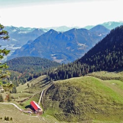 Die Lechneralm, Blick nach Österreich