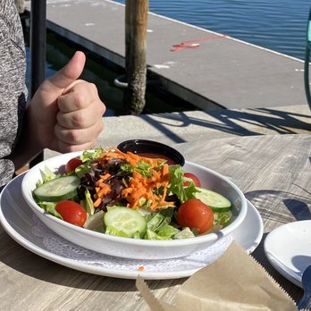 Dockside Waterfront Grill - House Salad with Raspberry Vinegarette - Seafood Near Me - Venice, Florida Dockside Waterfront Grill - House Salad with Raspberry Vinegarette - Seafood Near Me - Venice, Florida