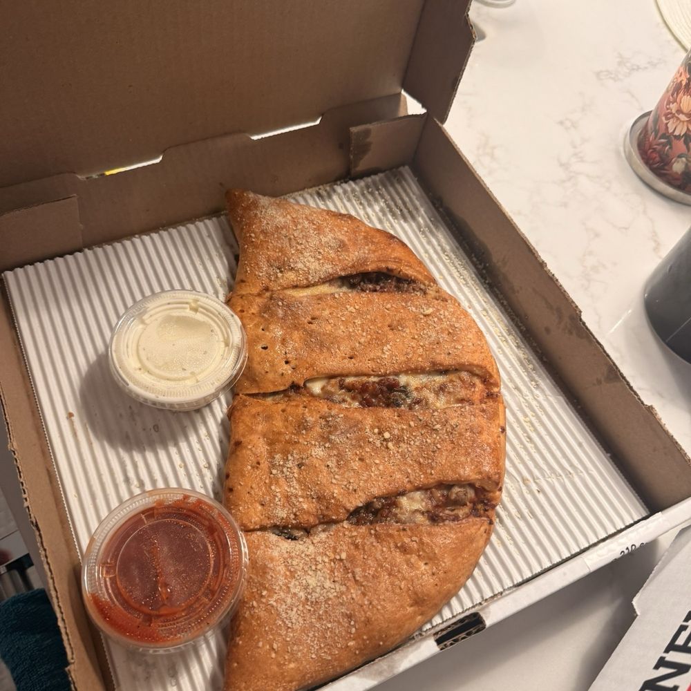 Calzone - mushroom and bacon Calzone - mushroom and bacon