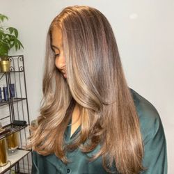 Highlights and gloss using organic haircolor no ammonia