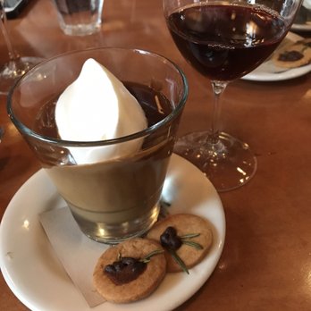 Chi Spacca - Butterscotch budino with rosemary & pine nut cookies. And a glass of Barolo Chinato. Happy happy joy joy. - Italian Near Me - Los Angeles, California Chi Spacca - Butterscotch budino with rosemary & pine nut cookies. And a glass of Barolo Chinato. Happy happy joy joy. - Italian Near Me - Los Angeles, California